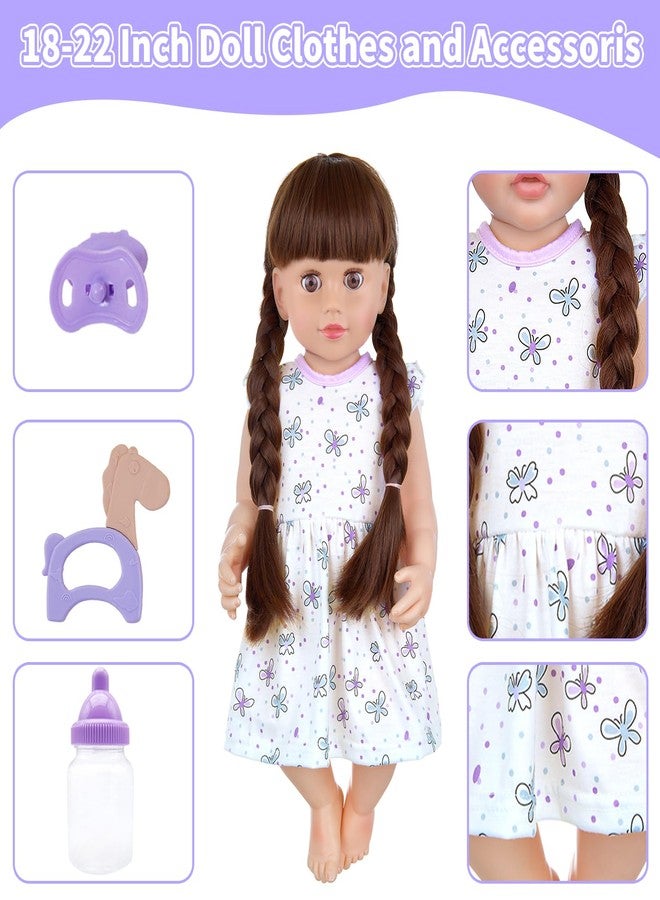 18INDC Baby Doll Carrier with Doll Accessories Doll Carrier for Kids, Reborn Doll Baby Carrier with Adjustable Straps for 16-22 Inch Baby Doll with Accessories, Purple - Image 3